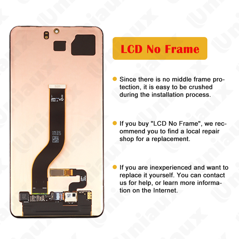 AMOLED Écran LCD de rechange pour Samsung Galaxy S20 Plus G985F G985F/DS  S20PLUS 5G G986F G986F/DS G986U G986B G986B/DS G986W (avec cadre argenté) :  : Électronique